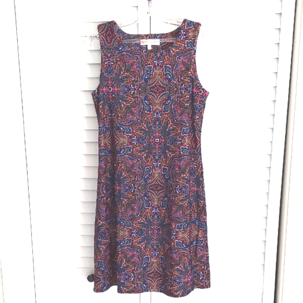 Jude Connally "Beth" Dress,‎ Size M, Knee Length, Colorful Paisley Pattern